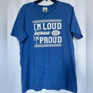 Atx Mafia Blue 'I'm Loud Because I'm Proud' Football Tee Size L
